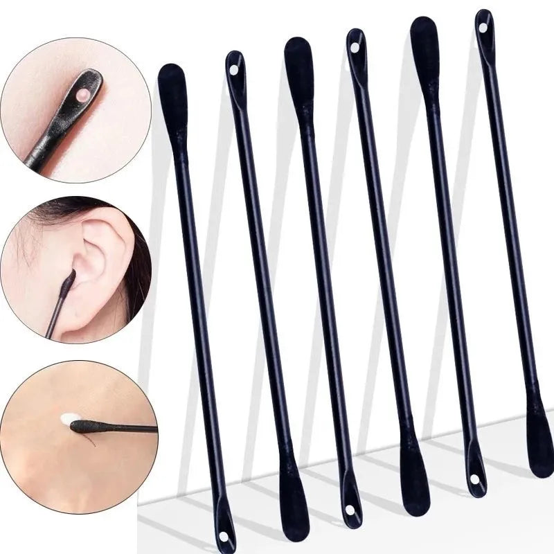 100/50Pcs Blackhead Remover Swabs Disposable Double-Headed Spiral Cotton Swab Individually Packaged Ear Picks Health Beauty Tool