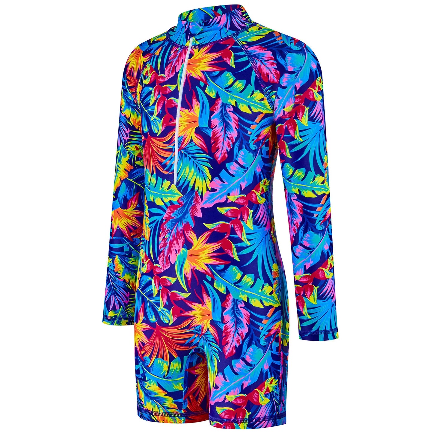 Kids Bathing Suits One-Piece Swimsuit For Girls Long Sleeves Girls Swimwear Surf Suit for Beach and Water Sports For 2 To 10Y