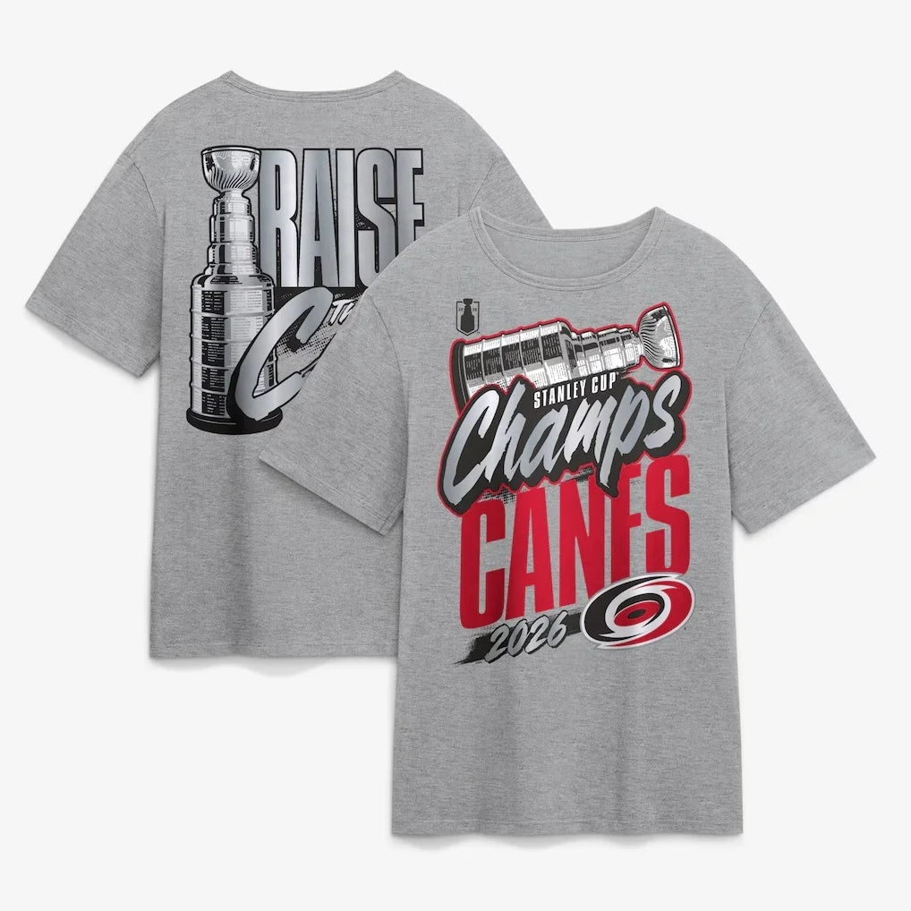 2026 Carolina Hurricanes Ice Hockey Champions T-shirt Men Women Summer Cotton Clothing Round Neck Short Sleeved Shirt Streetwear