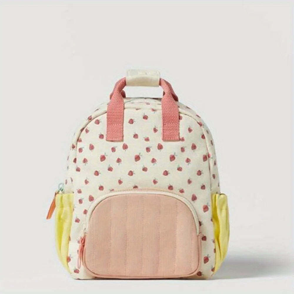 Custom Embroidery Name Strawbreey Girls School Backpack Kindergarten Schoolbag Lunch Tote Bag Purse Teens Girls Boys Kids Bags