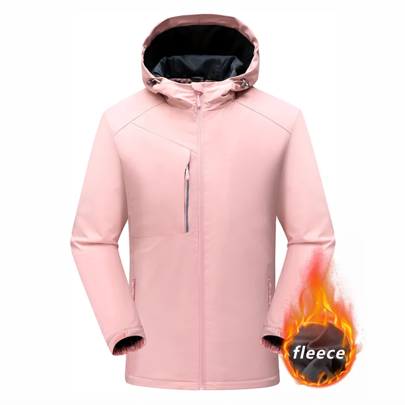 Men's Winter Inner Fleece Waterproof Jacket Custom Printing Embroidery Logo Outdoor Windbreaker Hiking Camping Thermal Coat 4xl