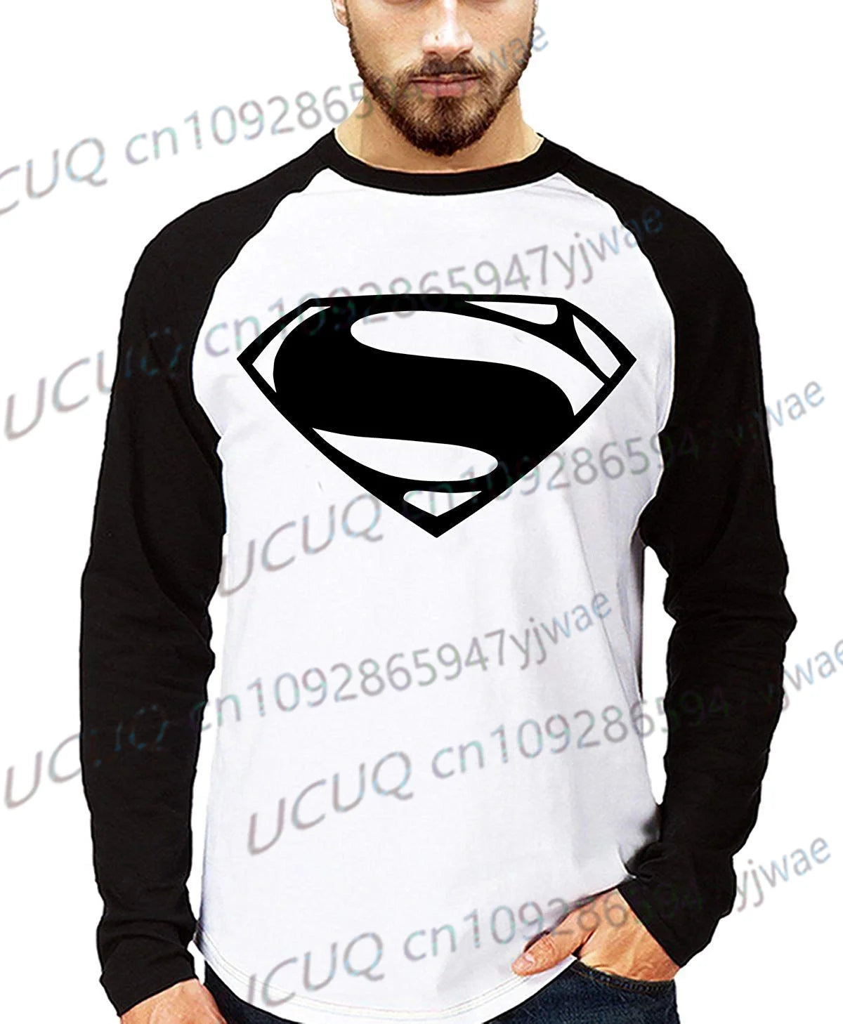 SUPERMAN Limited Edition Men's Fitness Jersey Gym Running Sport Bodybuilding Clothing Male Casual Long Sleeve AbsorbSweat Tshirt