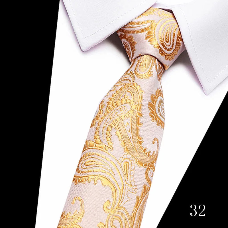 Hot Sale Necktie Man 7.5 cm Silk Tie Solid Color Gravatas Suit Accessories Fit Wedding Holiday Party