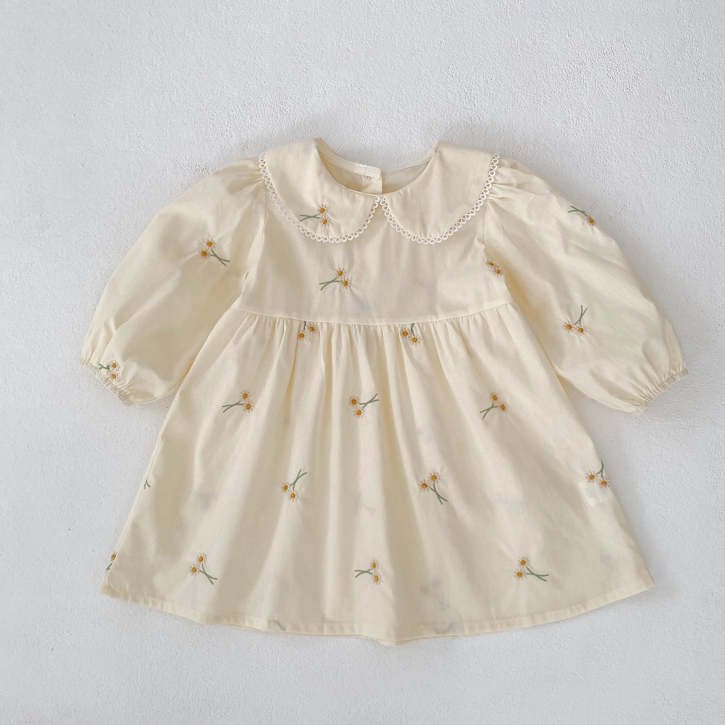 Spring Clothes Pastoral Baby Girls Dress Autumn Embroidery Cotton Floral Doll Dress Children'S Temperament Princess Girls' Dress