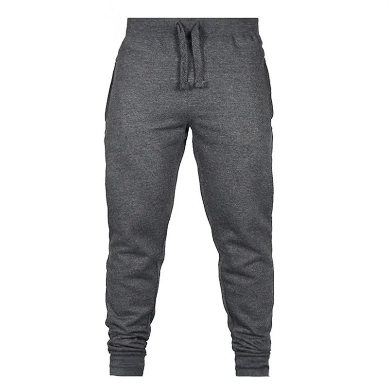 2025 Sports Pants for Men in Autumn and Winter Plus Velvet Thickened European and American Slim Casual Feet Pants
