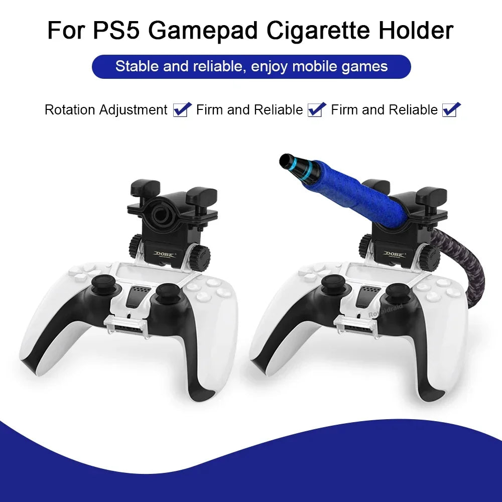 For PS5 Hookah Hose Holder Shisha Aluminum Handle Holder For Playstation5 Game Controller Chicha Narguile Water Smoking Accessor