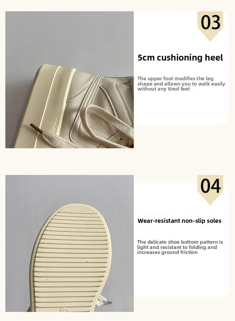 Shoes for Women Women's Ankle Boots Trendy Retro High-top Women's Shoes Fashion Casual Chunky Platform Luxury Designer Sneakers