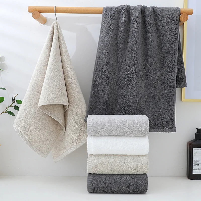 4 Pack Cotton Towel Set, 78*33cm, 30.7*12.99in, Highly Absorbent, Soft, Skin-Friendly and Durable, Can Be Used for Home Bathroom, Face Washing, Bathing, Traveling, Swimming and Gyms