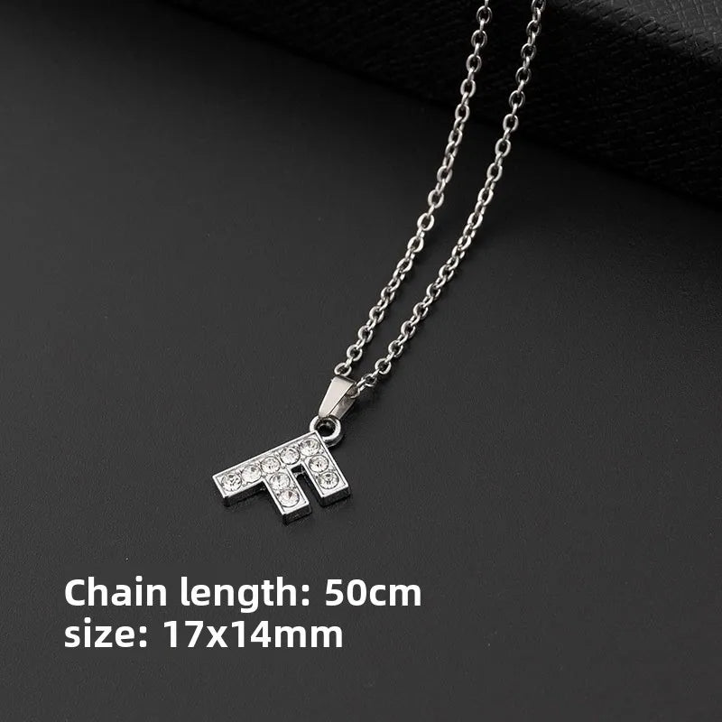 26-Letter Necklace Pendant Alphabet Jewelry Necklace Fashion Decorative Necklace