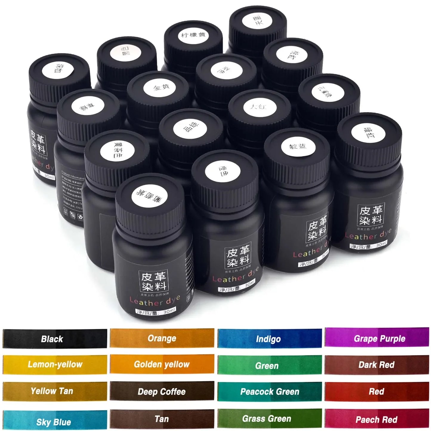 30ml Leather Dye Color Paint Handmade Leather Goods Carving Material Color Changing Dye Adjustable Diluted Alcohol Leather Dye