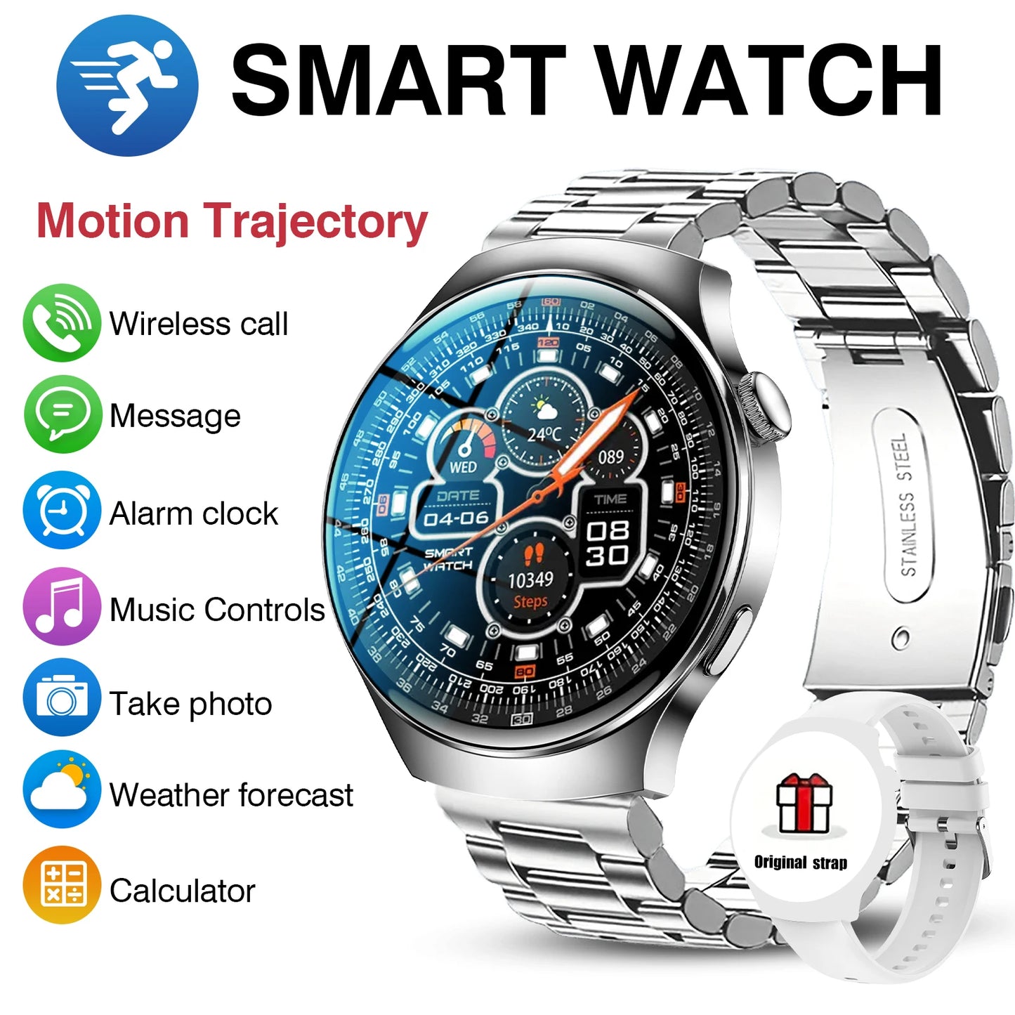 Smart Watch, 1.5 " Smartwatches for Men (Answer/Make Calls), Sports Modes with Fitness Tracker Watch, Life Waterproof Activity