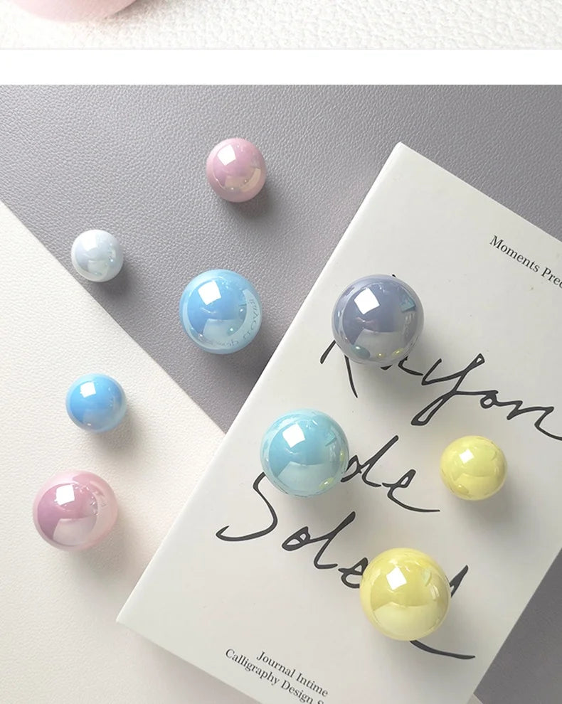 Ceramic Furniture Handles Pearlescent Cabinet Knob Kitchen Drawer Furniture Knobs Handle Hardware Children's Wardrobe Handles
