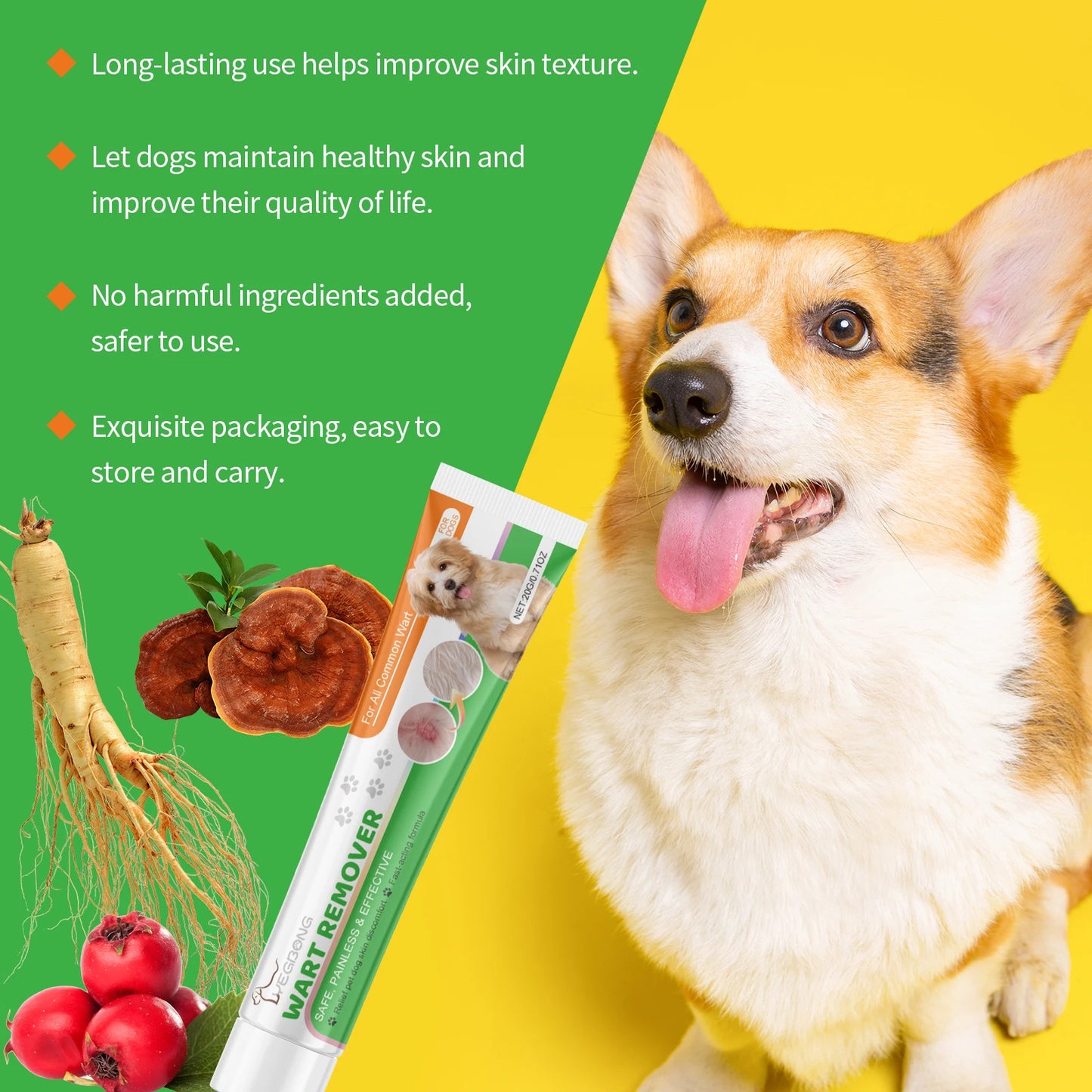 Dog Skin Cleansing Cream: Gentle Herbal Formula, Nurtures & Cleanses Dogs' Body Skin