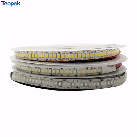 LED Strip 2835 240 LEDs/m DC12V 24v High Brightness 1200 LED Single Row Flexible LED Light Warm White / White RGB 5m/lot