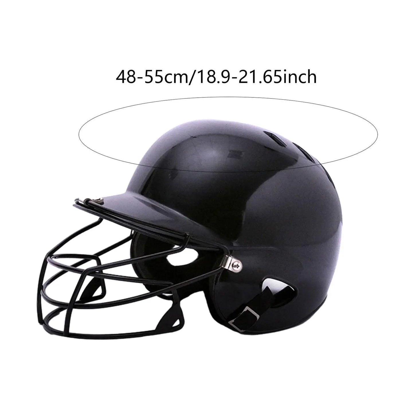 Baseball Head Protection Equipment Double Ear Batting Helmet with Facemask Catcher Mask for Children Sports Outdoor Safety