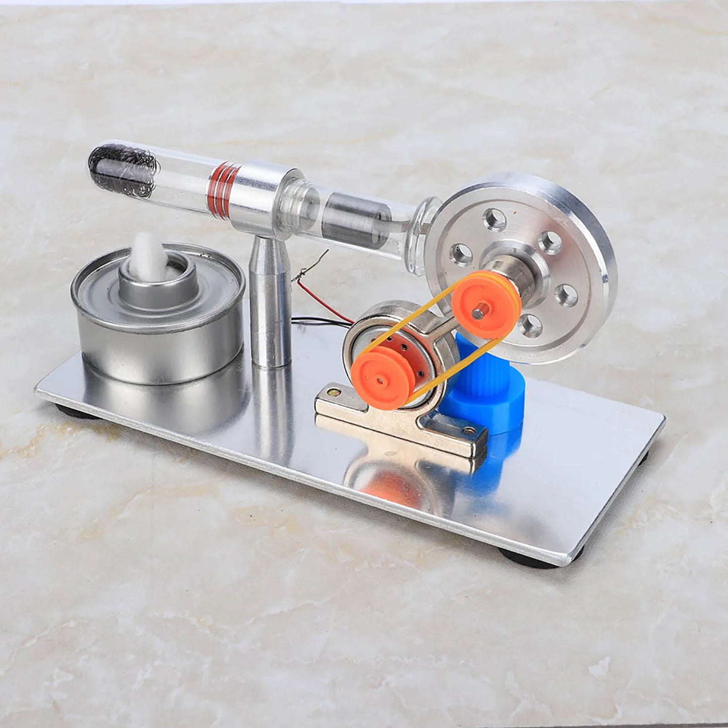 Stirling Engine Generator Single Cylinder Sterling Engine Model Steam Power Physics Science Laboratory Teaching Tool