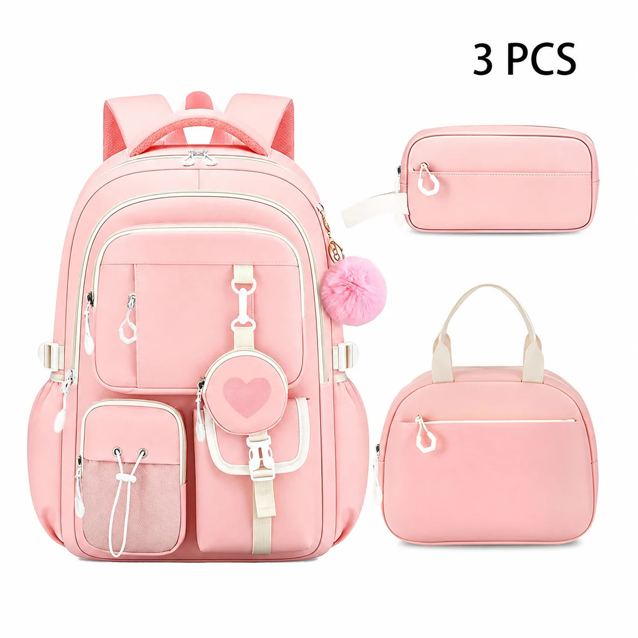School Bag Set Ergonomic Waterproof Oxford Cloth Backpack Girls School Backpack Set Large Capacity Spine Backpack For Middle