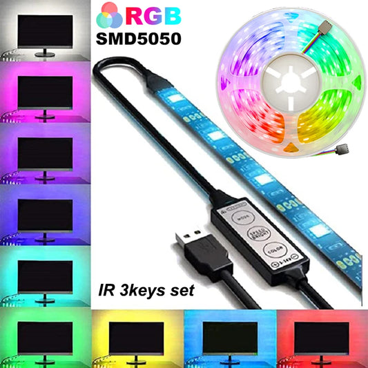 LED Strips Infrared Control Neon Ice Lights TV Backlight Room Decor SMD5050 USB Bedroom Decoration 1m 2m 3m 4m 5m Luces LED