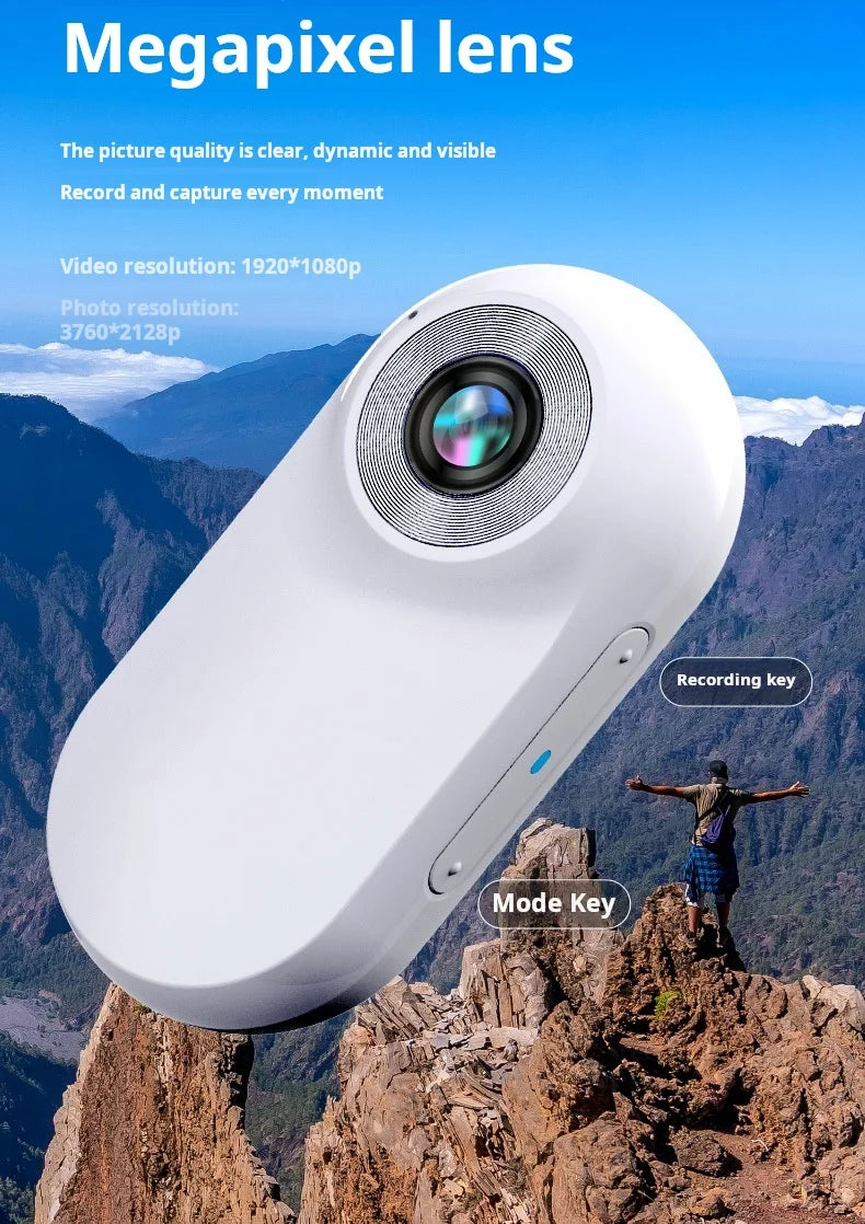 Pet mobile camera collar is small and convenient to carry around It is suitable for fishing cycling flying and for cats and dogs