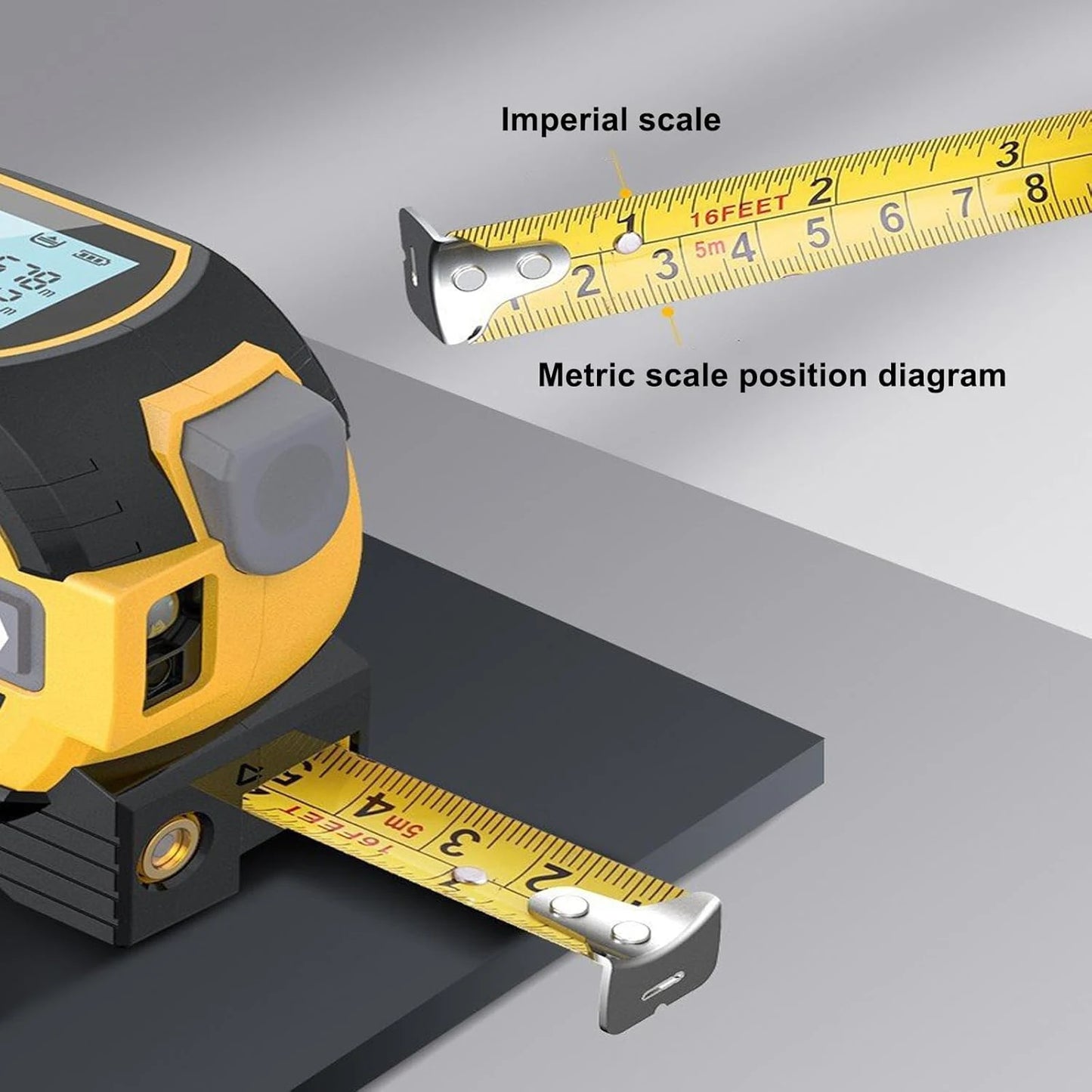 3IN1 Laser Tape Measure Meter Laser Rangefinder Meter With Digital Display 40M/60M Laser 5M Tape measure Precision Measure Ruler