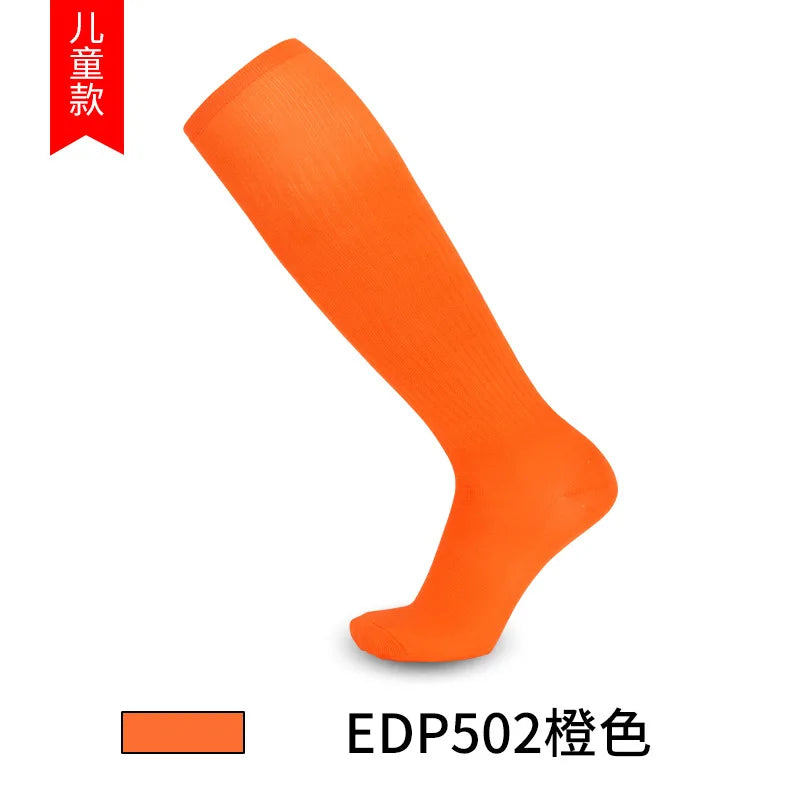 Boys and Girls Solid Thin High Training Soccer Socks  Long Socks Children's Knee Socks
