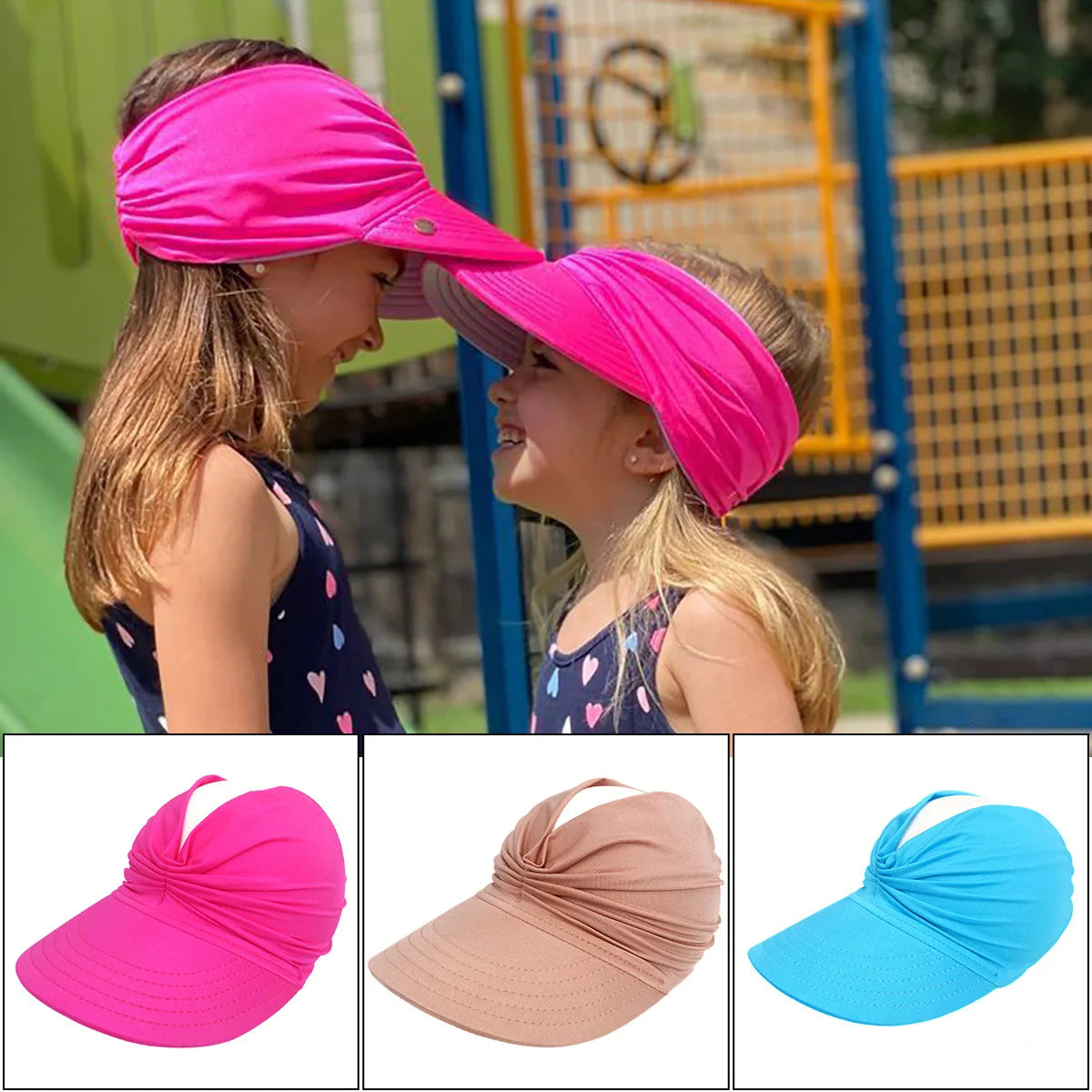 Summer Sun Hats Beach BabyGirls Boys Wide Brim UV Protection Baseball Cap for Kids Outdoor Quick Dry Breathable Empty Top Hat