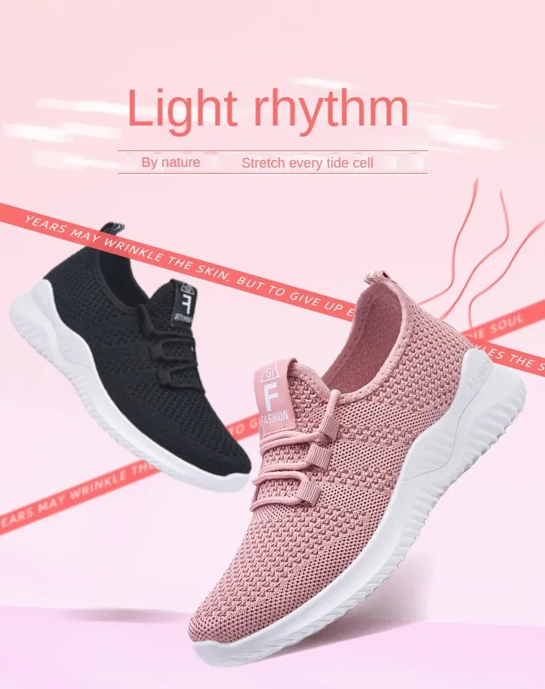 Women Casual Shoes Fashion Breathable Walking Mesh Flat Shoes Sneakers Women 2026 Gym Vulcanized Shoes Purple Female Footwear
