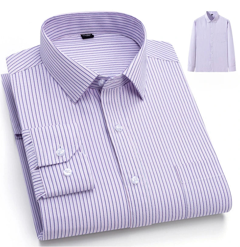 New in shirt elegants cotton long-sleeve shirts for men slim fit Casual plain shirt plaid designer tops soft houndstooth clothes
