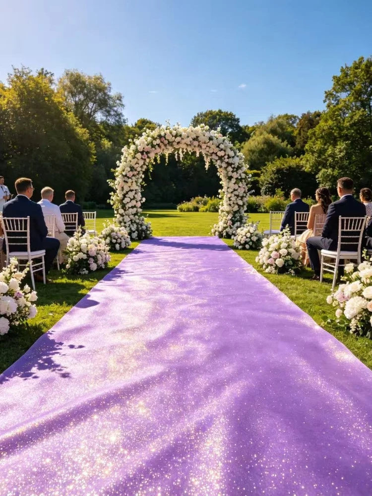 Purple Carpets Are Used To Decorate Wedding Passages, Indoor and Outdoor Carpets, Holiday Celebrations and Parties.