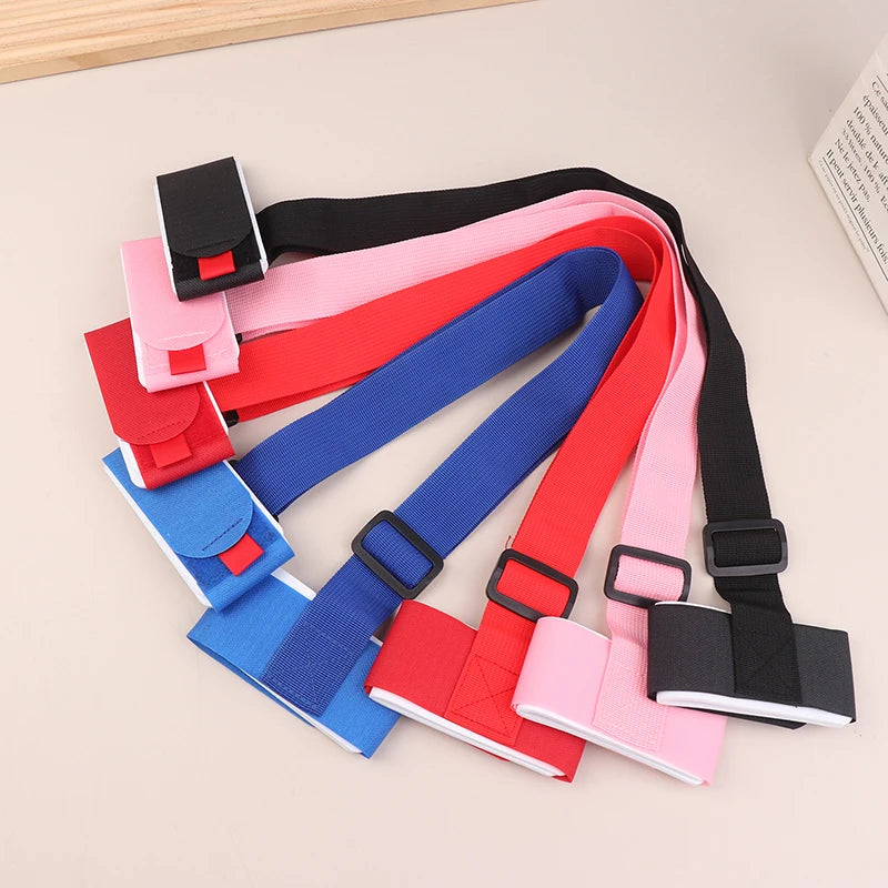 Ski Pole Shoulder Carrier with Hand Lash, Adjustable Buck Hook Straps, Durable Nylon Loop, Comfortable Black Ski Handle Strap