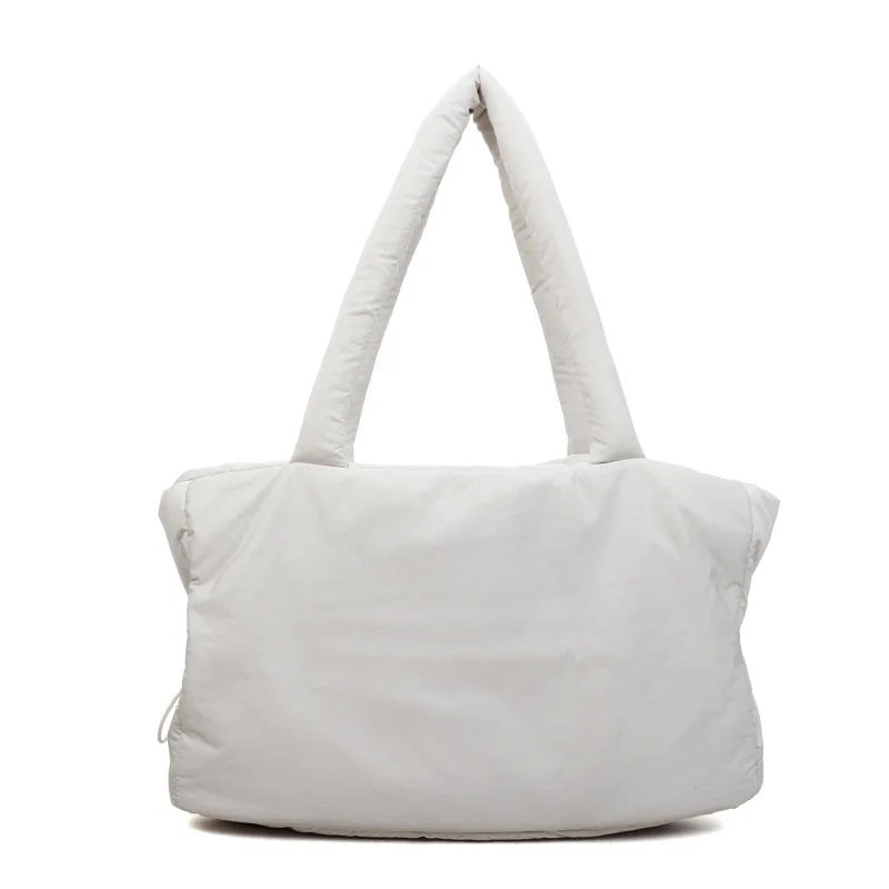 Women Nylon Bucket Shoulder Bag Large Capacity Tote Bag Fall Winter Versatile Cotton-padded Handbag Guangzhou High Quality Bag