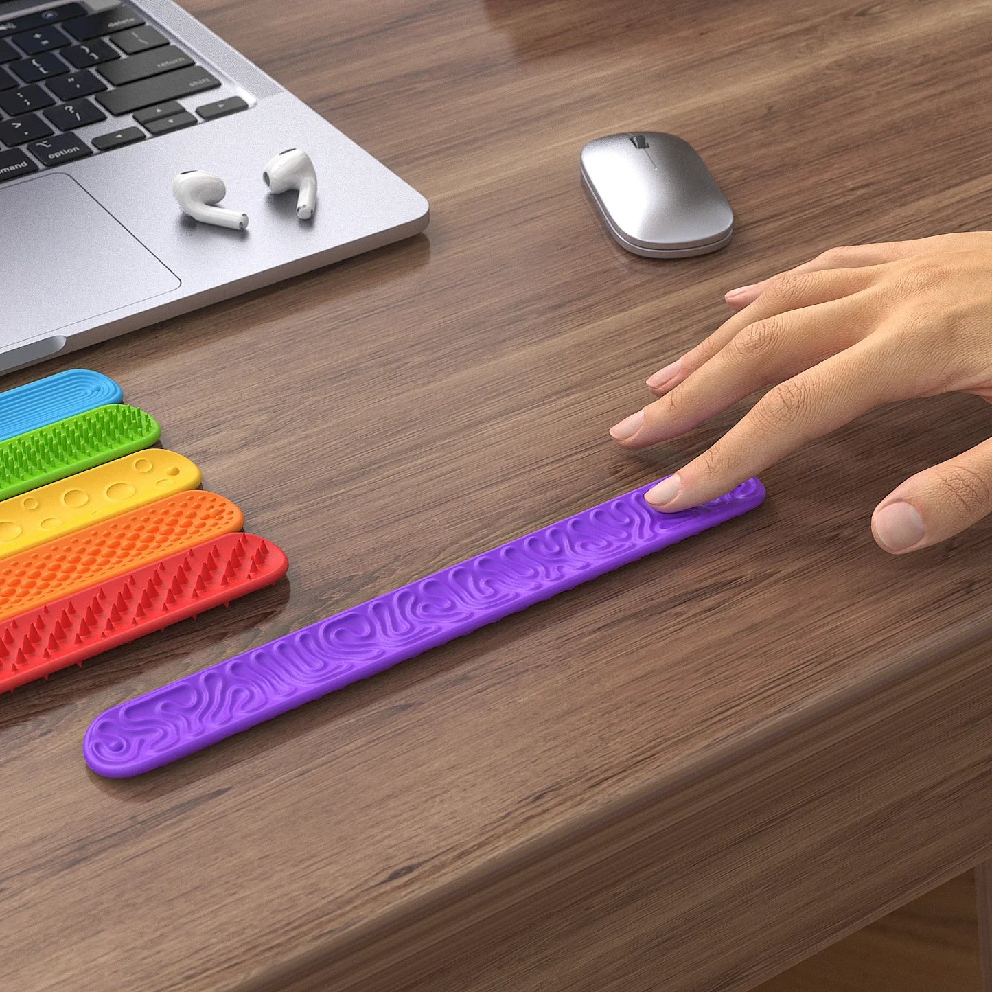 6PCS Fidget Toys Slap Bracelets Sensory Toys with Autism Textured Anxiety Relief Items for Adults Calm Down Classroom Toys