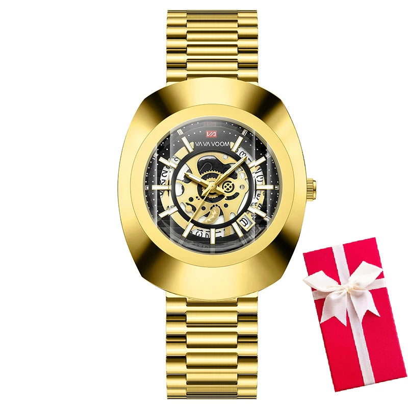 Gold Men Wrist Watches For Male Clock 2025 Top Brand Luxury Golden Fashion Men Quartz Watches Waterproof Wristwatches Dropship