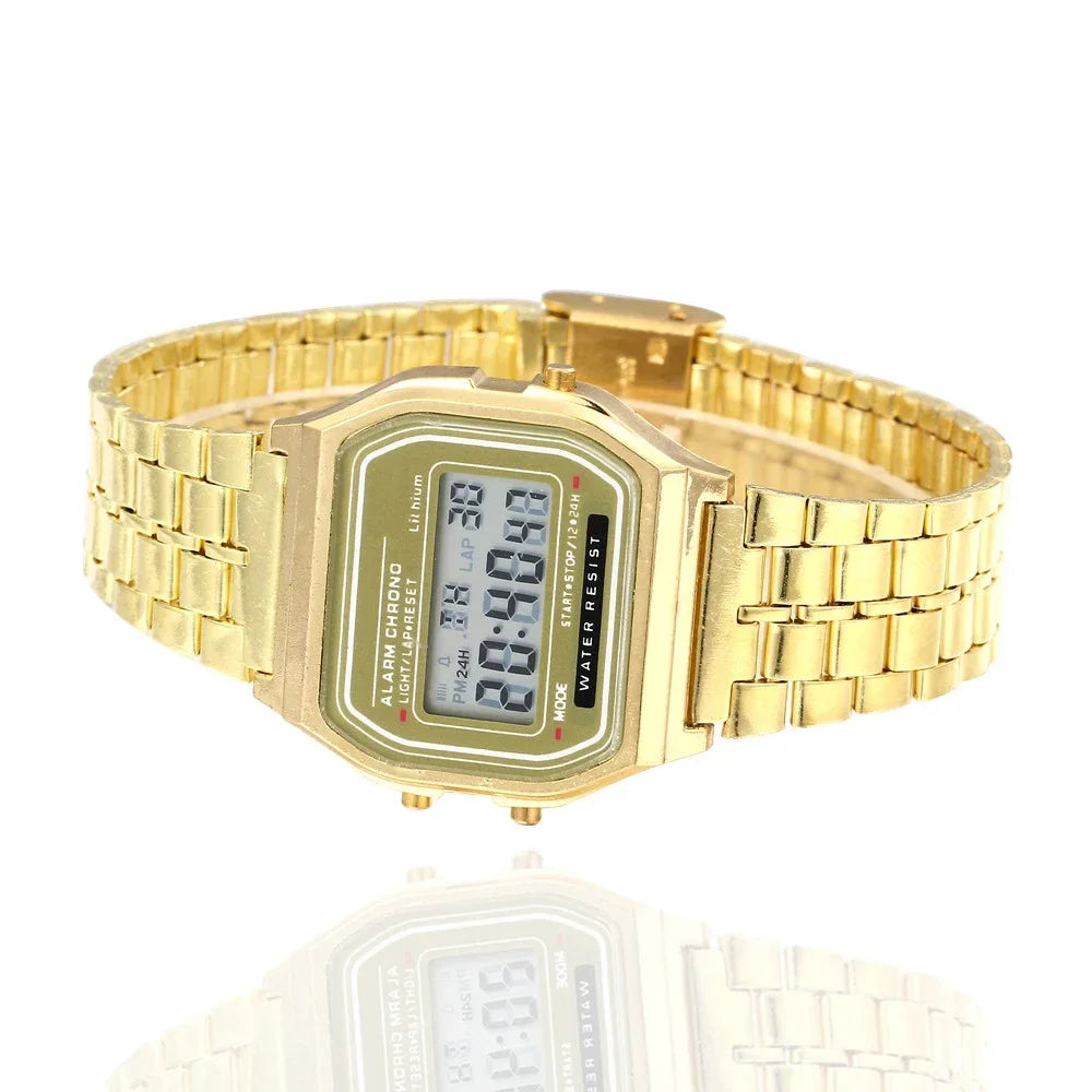 2025 Digital Watches For Men Sports Waterproof Bracelet Clock Gold Electronice LED Wristwatch Women