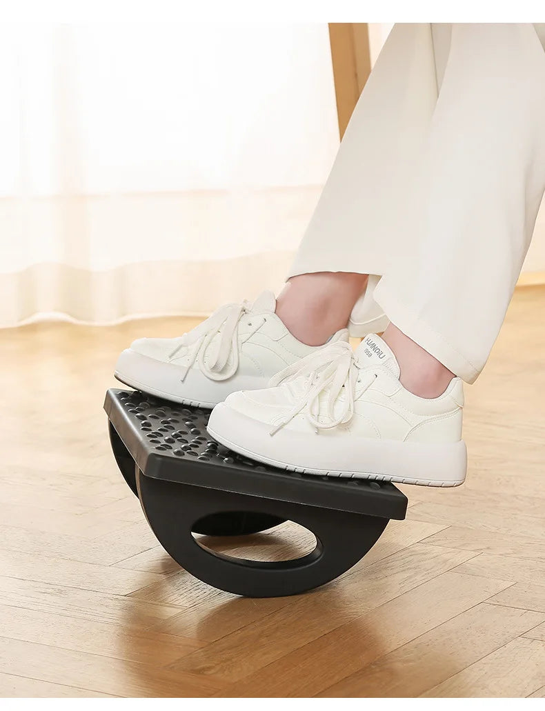 Foot Rest Under Desk Rocking Footstool with Massage Rollers Foot Rest Foot Relaxation Circulation for Home Study Office Work