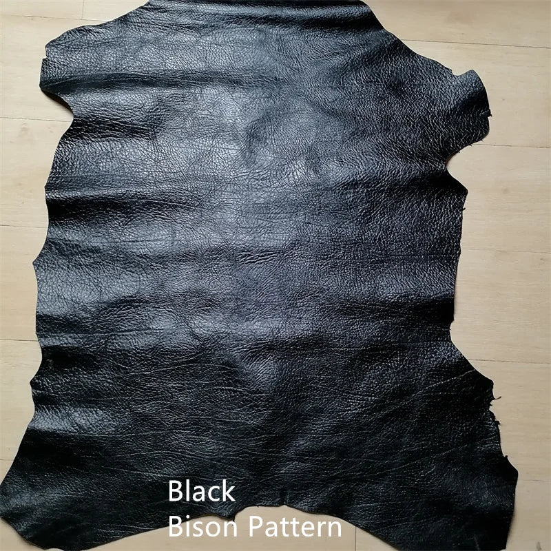 0.7/0.9mm Black Vegetable-Tanned Sheepskin. Top-Grain Leather. Genuine Leather Fabric. DIY Hand For Shoes.Bag. A Whole Sheepskin