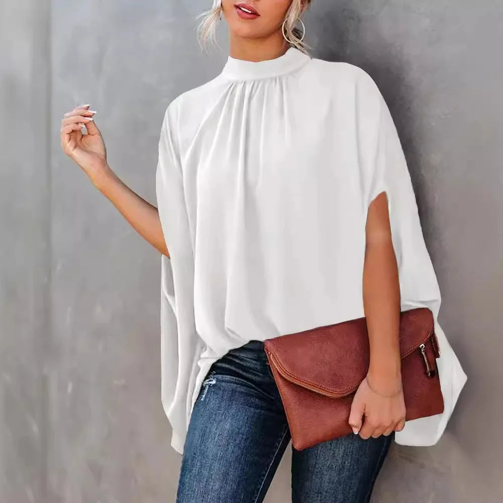 Summer Tops for Women High Neck Graphic Tees Western Boho Tops Women's Fashion Blouses Business Casual Dreesy with Sleeves