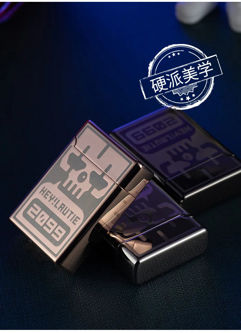 Portable Metal Induction Ignition Cigarette Lighter Men's Boutique Gift Butane Gas Lighter Windproof Lighter Unusual Lighters