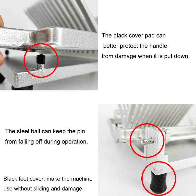 Cheese Slicer, Cheese Tools Cut Fruit Ham Kitchen Meat Slicer Egg Cutting Machine With 2 Blades 1cm/2cm