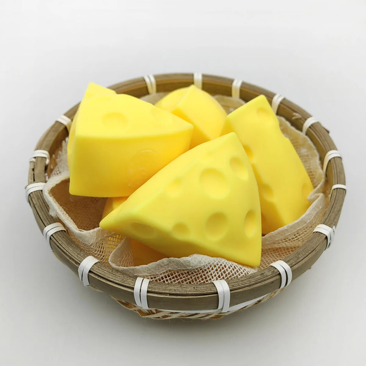 Cheese Squishy Toy Simulation Cheese Squeeze Toy Soft Cute Decompressing Pinching Cheese Sticky Slow Rebound Kids Adult Toy