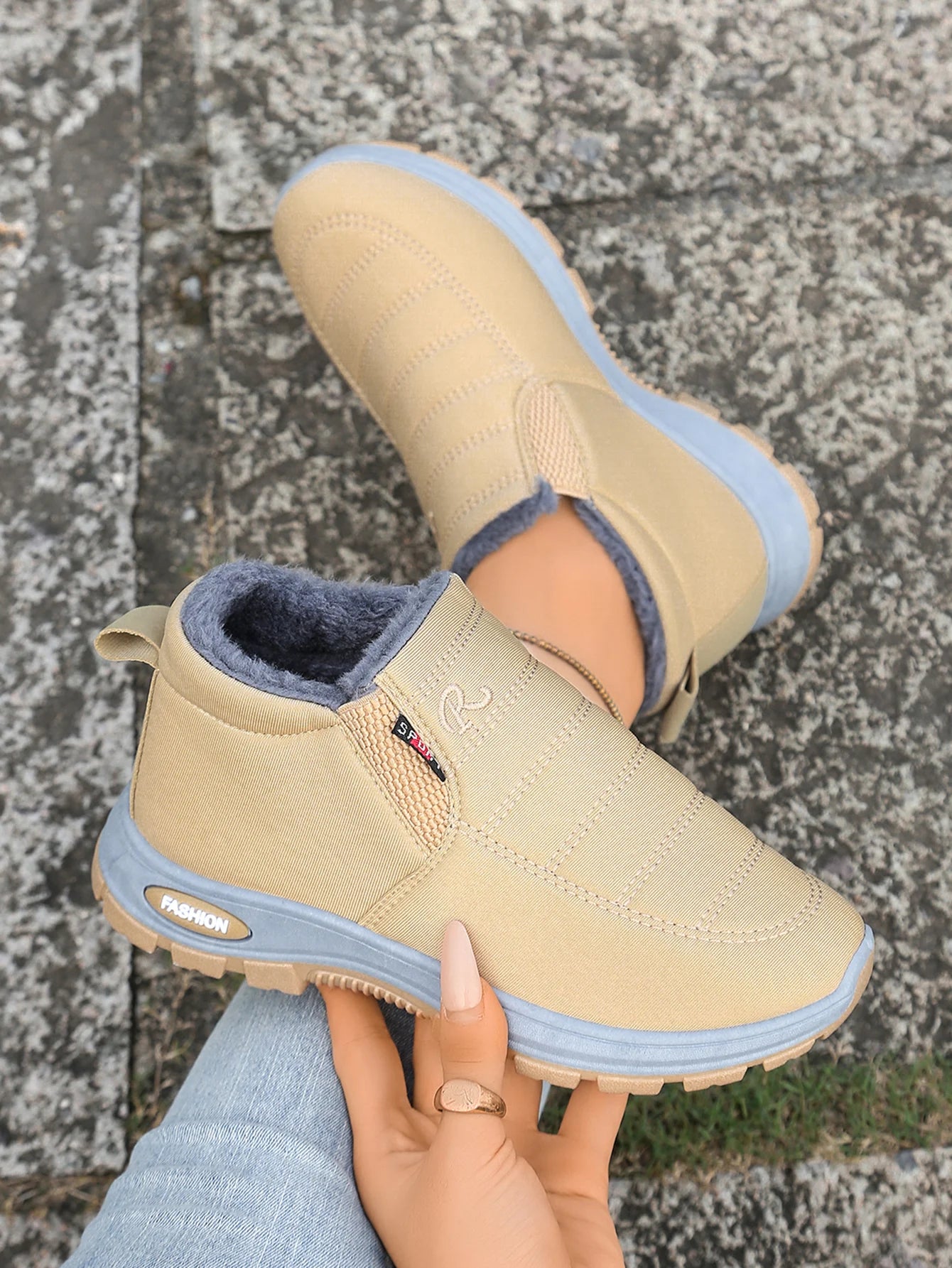 Women's Shoes, Women's Sports Shoes, Fleece and Thickened Boots, Lightweight Soft-Soled Women's Snow Boots