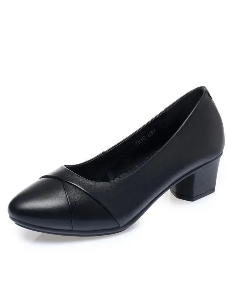 zapatos de mujer women cute round toe daily wear black footwear lady casual black comfort office career work shoes sapatos b411