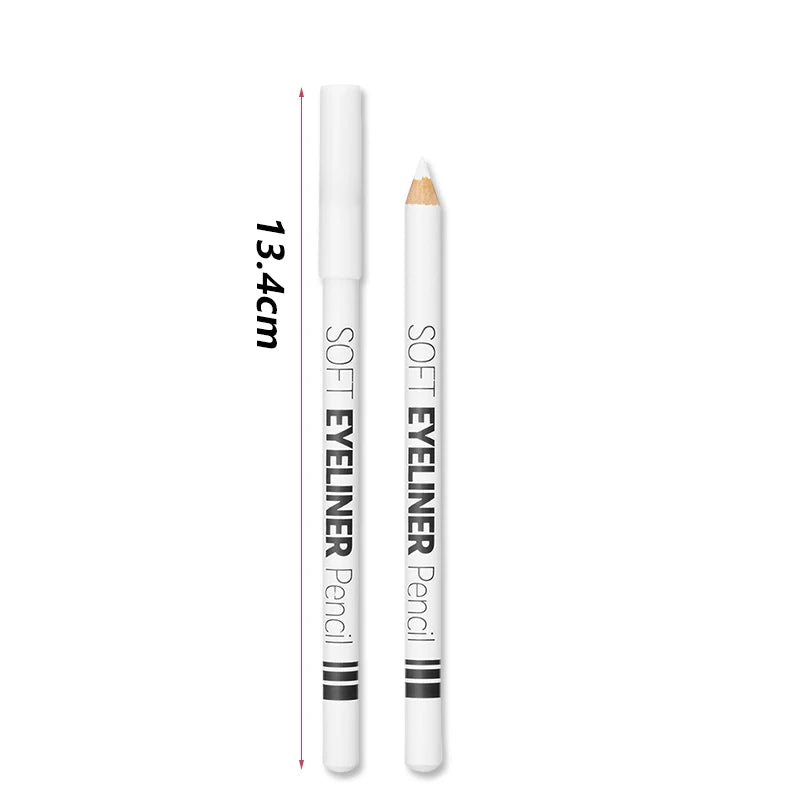 Smooth Waterproof White Eyeliner Pencil - Long-Lasting Eye Brightener Easy Wear Fashion Makeup Tool for Smooth Application