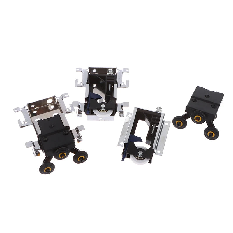 1pc Cabinet Sliding Wardrobe Door Part Top/bottom Down Wheels/Runner/Guides Kit Side-mounted Hanging Sliding Pulley Open Wheel