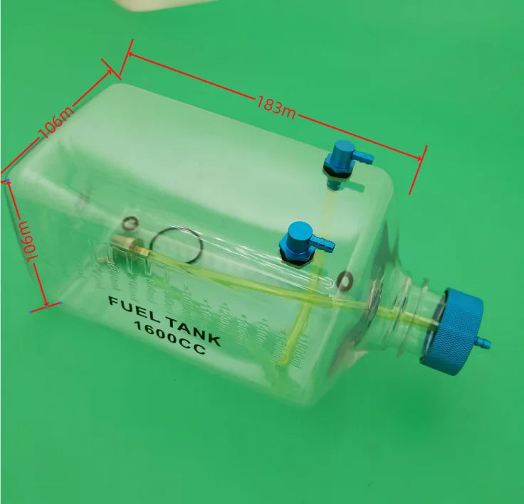 RC Plane Fuel Tank Transparent Plastic 300ML 400ML 500ML 750ML 1000ML 1600ML For Gas oil turbine jet or gasoline Airplane Model