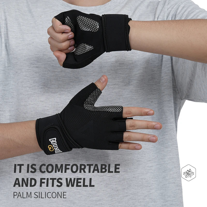 GOUNOD Gym Gloves for Men Women Fitness Weight Lifting Wristband Gloves Body Building Training Sports Exercise Cycling Glove
