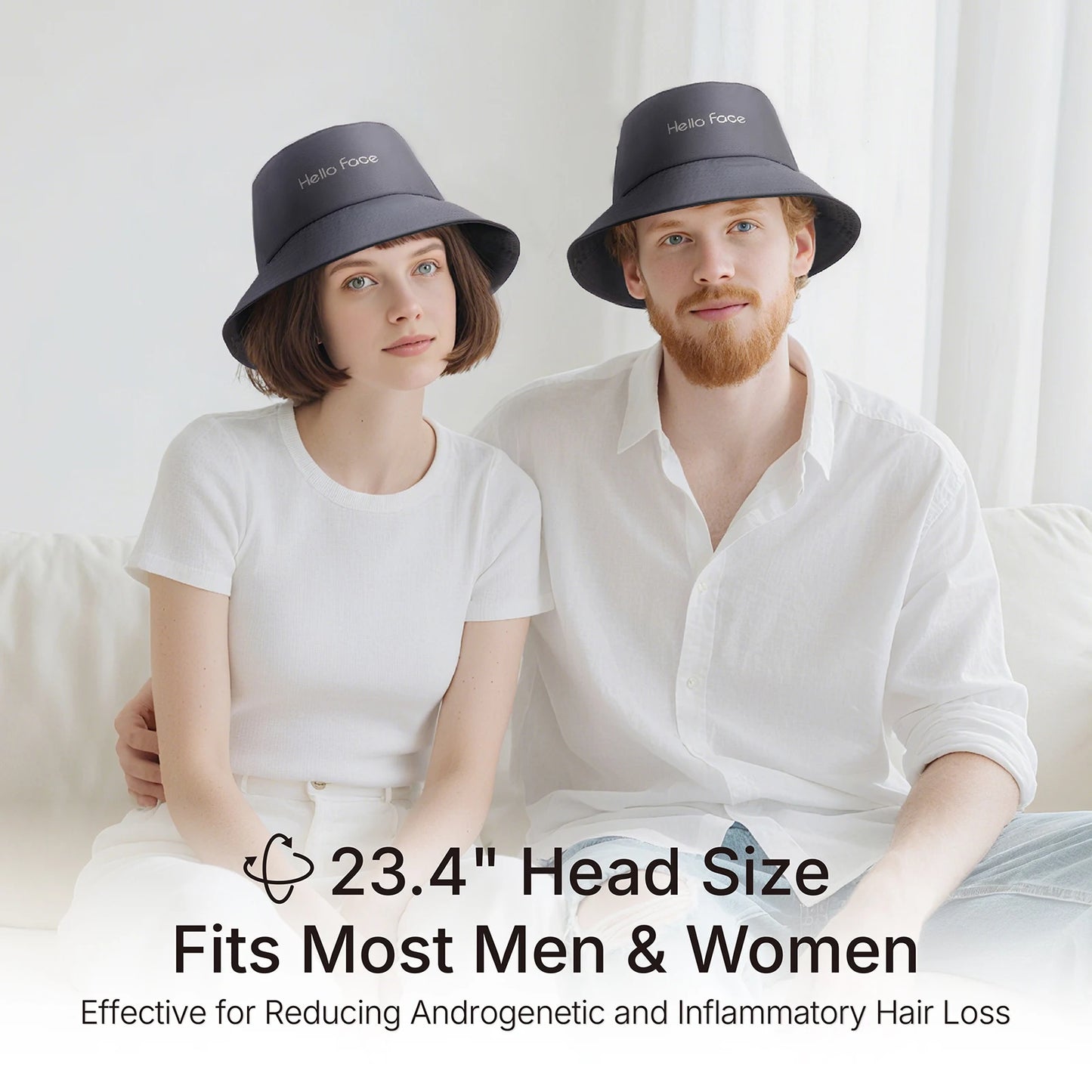 Hello Face T100 Red Light Therapy Hair Growth Cap Promote Hair growth in women and men New Bucket Hat
