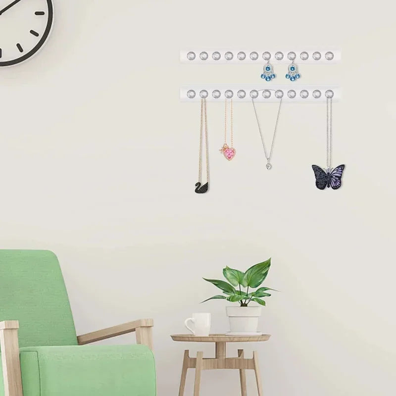 Necklace Hangers Acrylic Necklaces Holder Wall Mounted Jewelry Organizer Hanging Necklace Holder For Necklaces Bracelets Chains
