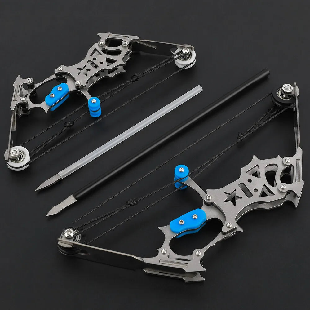 Archery 5.9'' 7.5" Mini Compound Bow and Arrows Set Pocket Bow Target Shooting Gift