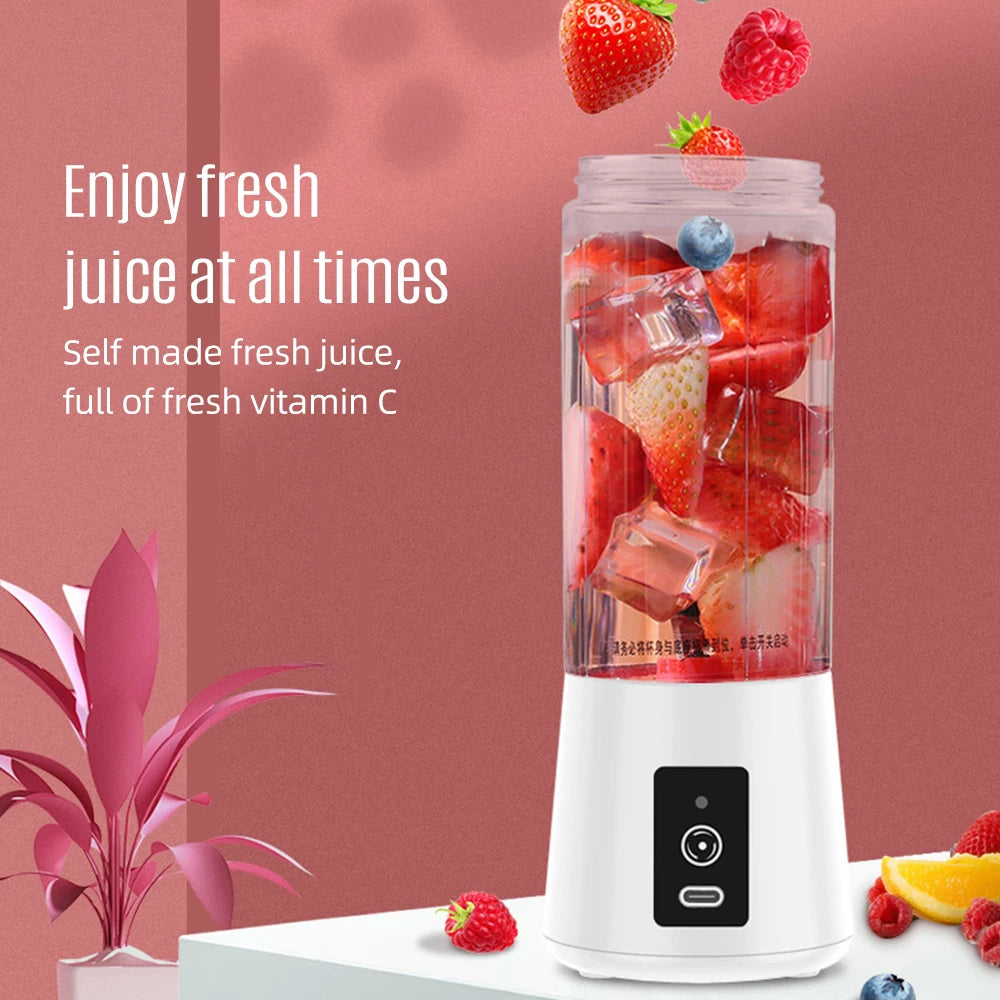 Mini Portable Blender for Smoothies Fresh Juice Fruit Juicer Mixer Cup with Rechargeable 2000mAh USB Blenders for Kitchen